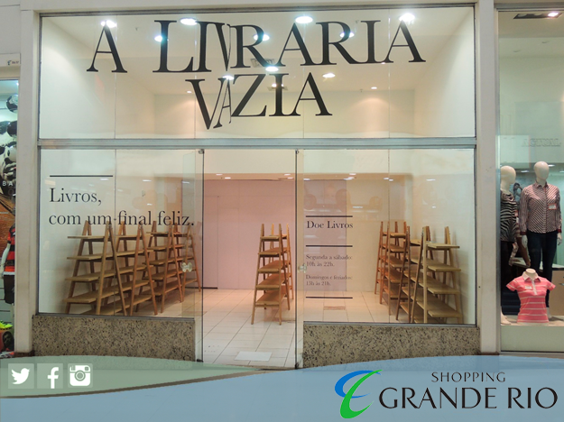 A Livraria Vazia consiste num espaço para doações de livros, que serão entregues às bibliotecas das escolas de São João de Meriti