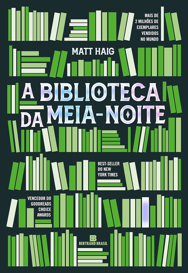 Capa clássica do livro A Biblioteca da Meia-Noite. Falando sobre os melhores livros para ler.