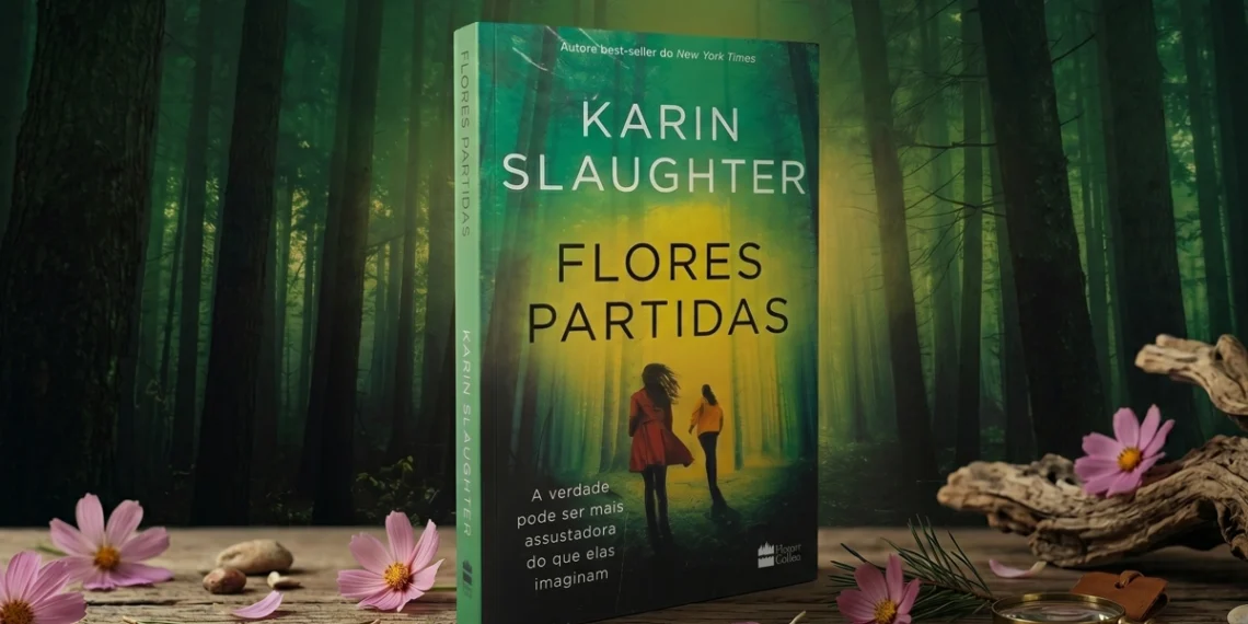 Arte ilustrativa com base na capa de Flores Partidas.