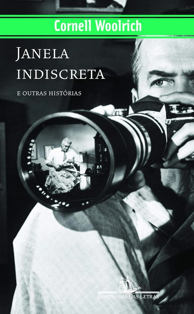 Capa clássica de Janela Indiscreta. Falando sobre os melhores livros de suspense.