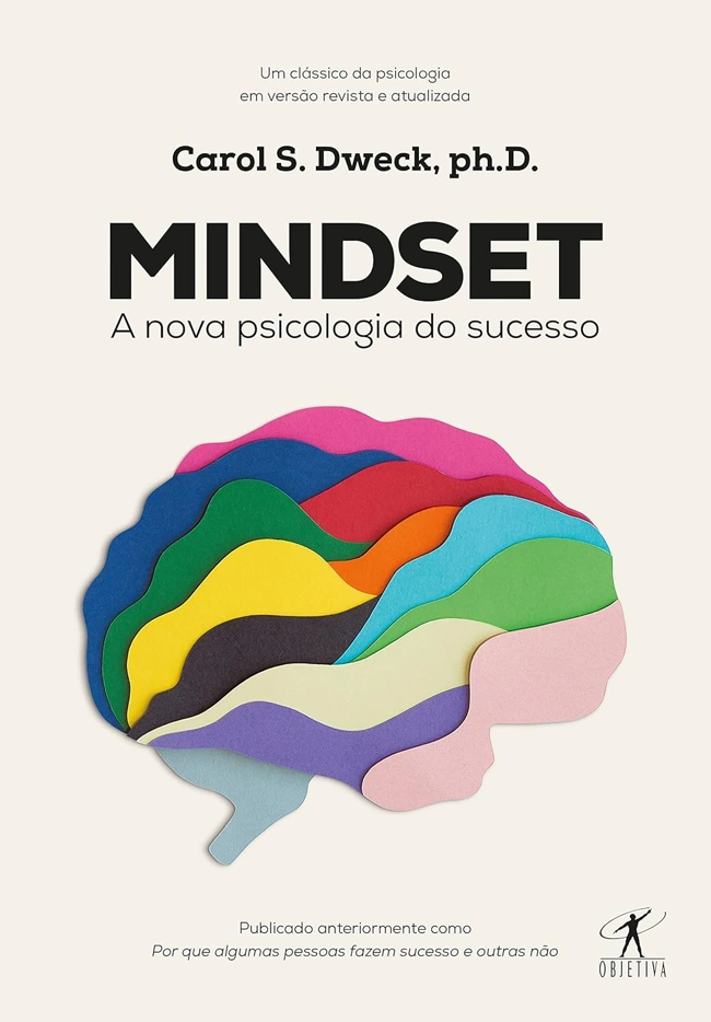 A bela capa do livro "Mindset". Falando sobre os melhores livros para ler.