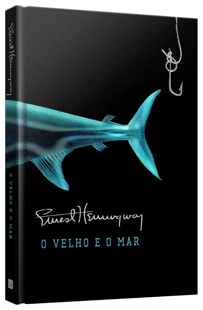 Capa dura de O Velho e o Mar. Recomendando livros curtos para ler em um dia.