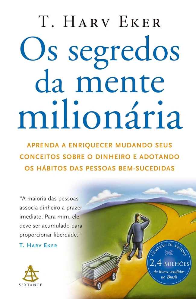 Capa do livro Os Segredos da Mente Milionária. Falando sobre os melhores livros para ler.