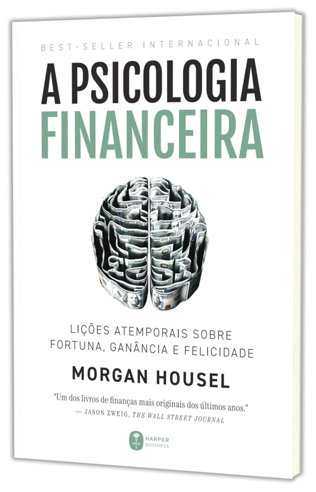 Capa do livro A Psicologia Financeira. Falando sobre livros para o dia dos pais.