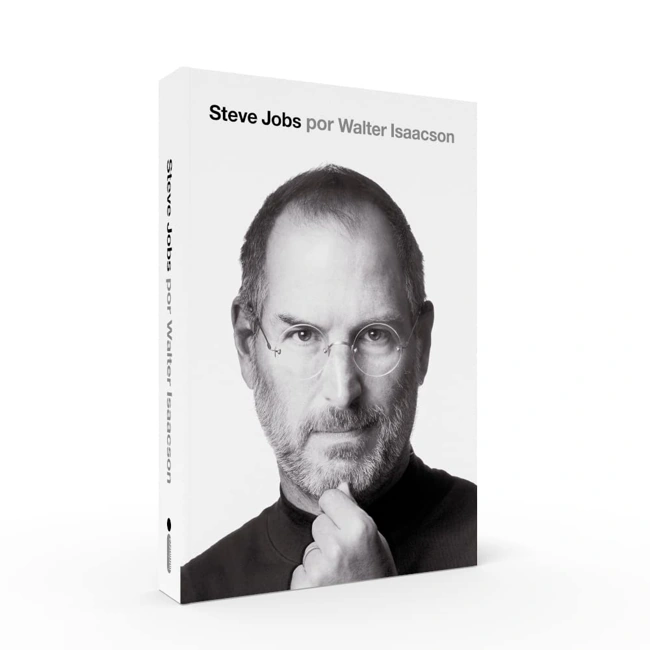 Capa do livro biográfico de Steve Jobs. Falando sobre livros para o dia dos pais.
