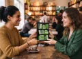 Duas amigas tomam um café numa livraria e uma delas presenteia a outra com o livro A Biblioteca da Meia-Noite. Falando sobre os melhores livros para presentear.