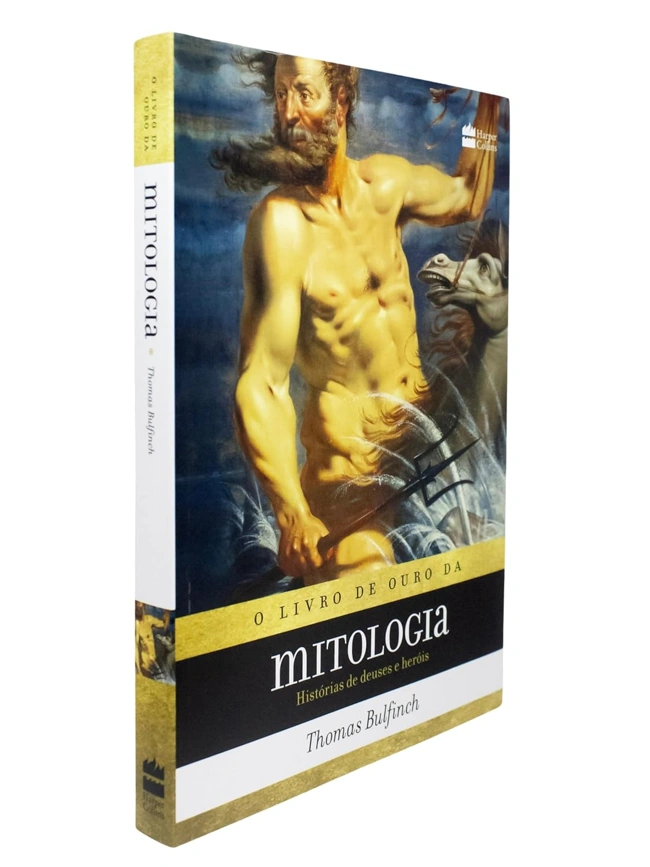 Capa de O Livro de Ouro da Mitologia. Falando sobre livro para o dia dos pais.