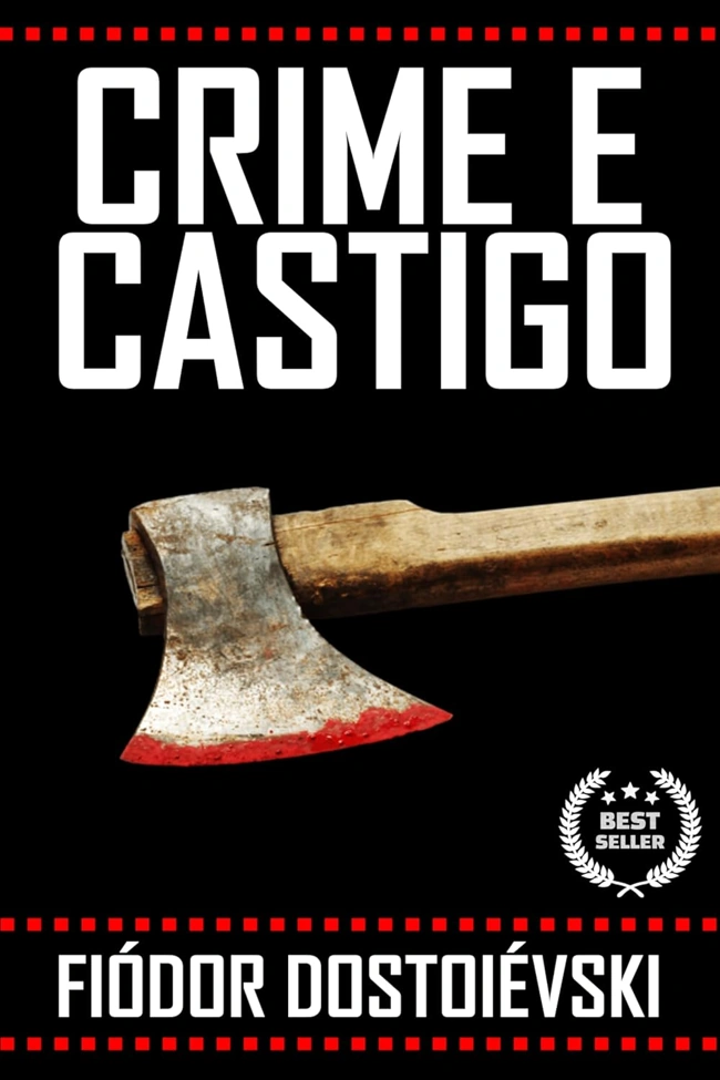 Capa alternativa do livro Crime e Castigo. Indicando os melhores livros do kindle unlimited.