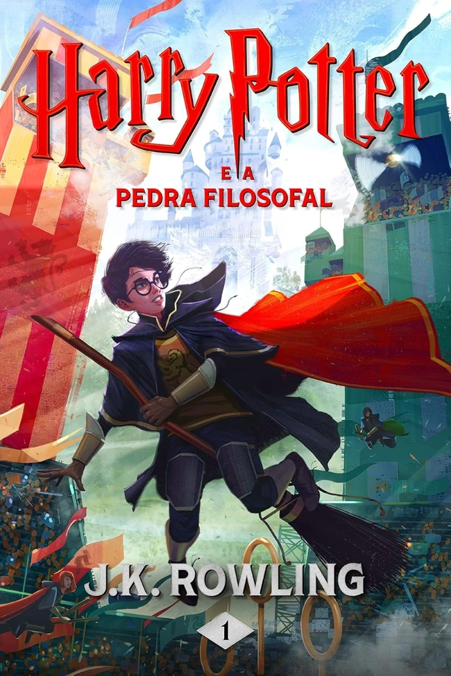 Capa de Harry Potter e a Pedra Filosofal. Indicando os melhores livros do kindle unlimited.